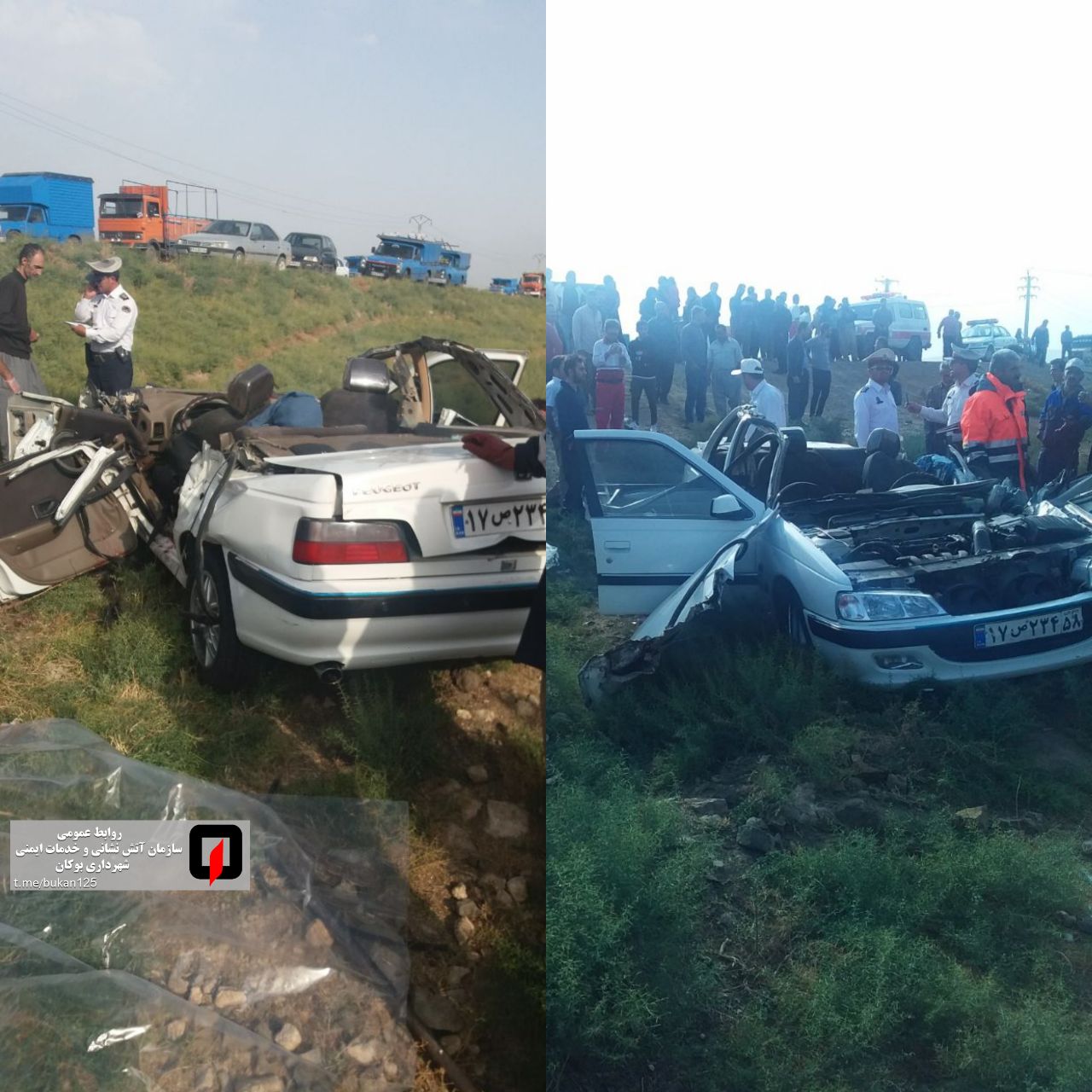 تصادف شدید در جاده بوکان میاندوآب‌ ۵ کشته و زخمی برجای گذاشت.