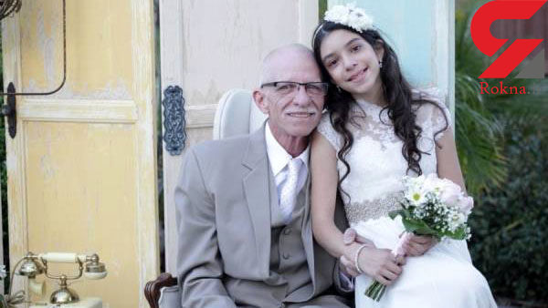 مردی بیمار دختر ۱۱ ساله اش را بدون داماد عروس کرد !+عکس