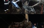 واژگونی و آتش گرفتن خودروی پژو در بوکان ۲ مصدوم برجای گذاشت