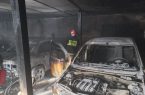بوکان، آتش سوزی در مغازه صافکاری ۵ خودرو را طعمه حریق کرد + عکس و فیلم