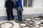 عاملان ۲۴ فقره سرقت سیم و کابل برق در بوکان دستگیر شدند